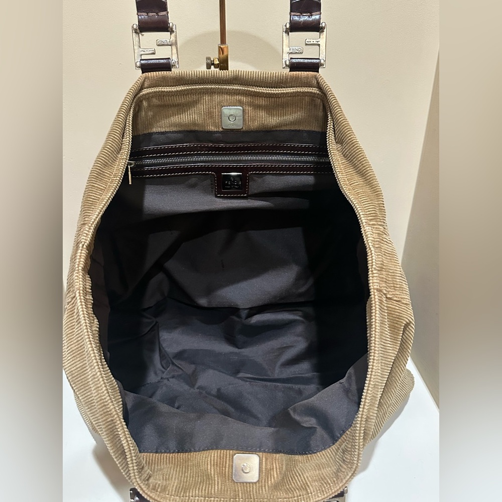 Fendi Brown Corduroy Bag - Picture 11 of 13